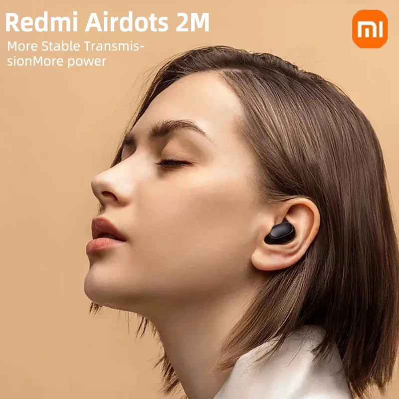 Novo Xiaomi Redmi Airdots 2 Fone de ouvido sem fio Bluetooth com microfone Fones de ouvido Airdots 2 Fone Fones de ouvido Bluetooth Fones de ouvido sem fio