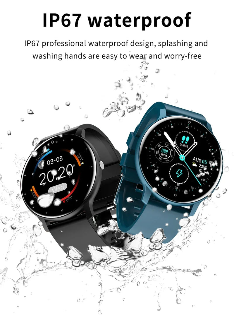 Xiaomi Novo Relógio Inteligente Masculino Tela de Toque Completa Esporte Fitness Relógio IP67 À Prova D'Água Bluetooth Para Android iOS Smartwatch Masculino+caixa