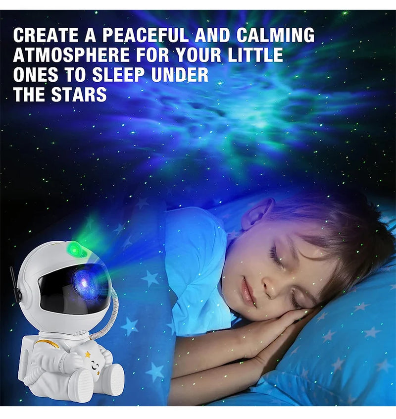 Projetor de luz de astronauta Galaxy Star Starry Sky Projetor Lâmpada Decoração Quarto Nebulosa LED Luz noturna Presente para crianças e adultos