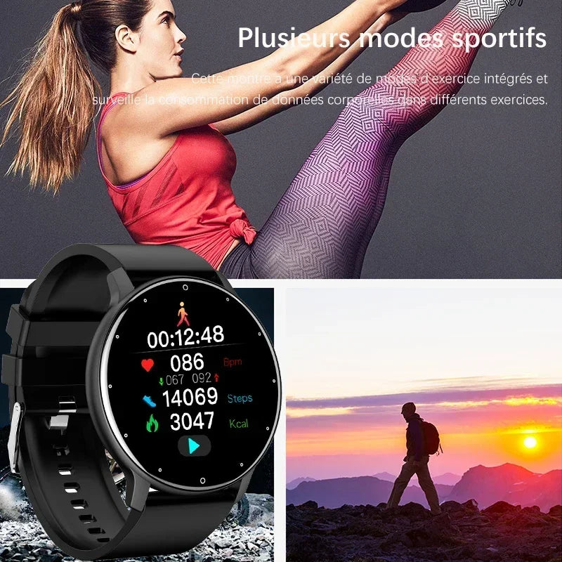 Xiaomi Novo Relógio Inteligente Masculino Tela de Toque Completa Esporte Fitness Relógio IP67 À Prova D'Água Bluetooth Para Android iOS Smartwatch Masculino+caixa